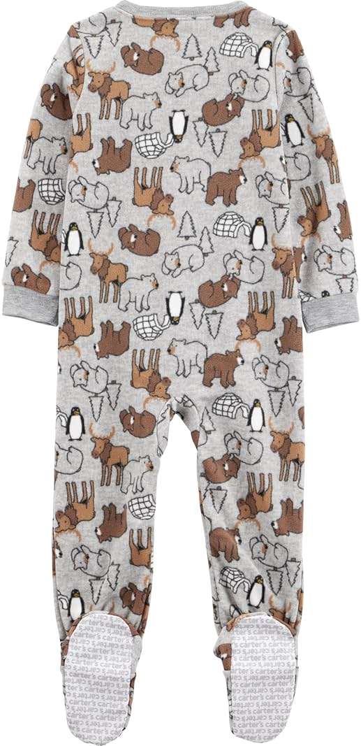 Simple Joys by Carter's Baby Boys Loose-Fit Flame Resistant Fleece Footed Pajamas - Image 2