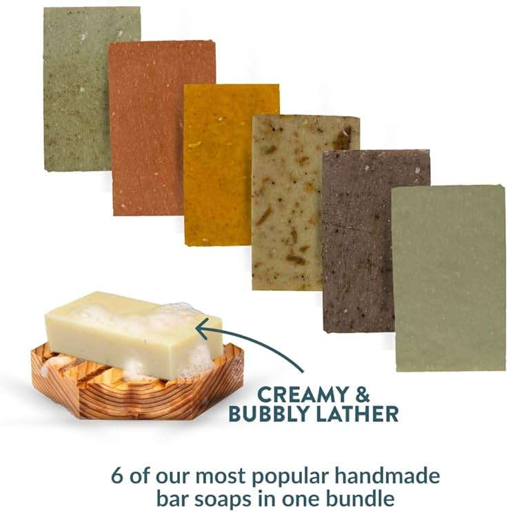 Crate 61, Handmade in Canada, Plant Based Cold Process Natural Bar Soap, With Premium Essential Oils, Dry Skin, Pack of 6 (Most Popular) - Image 8