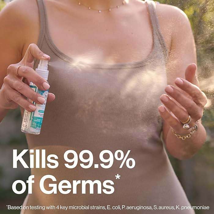 The Honest Company Plant-Based Hand Sanitizer Spray, Kills 99.9% of Germs, Hypoallergenic, Quick-drying, Moisturizing, Fragrance-Free, 2 fl oz - Image 3
