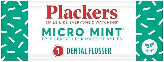 Plackers® Micro Line® Floss Picks - Intense Mint, Floss Fiber Made Without PTFE, 500 Count - Image 1