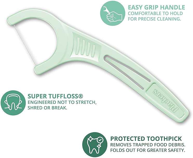 Plackers® Micro Line® Floss Picks - Intense Mint, Floss Fiber Made Without PTFE, 500 Count - Image 2