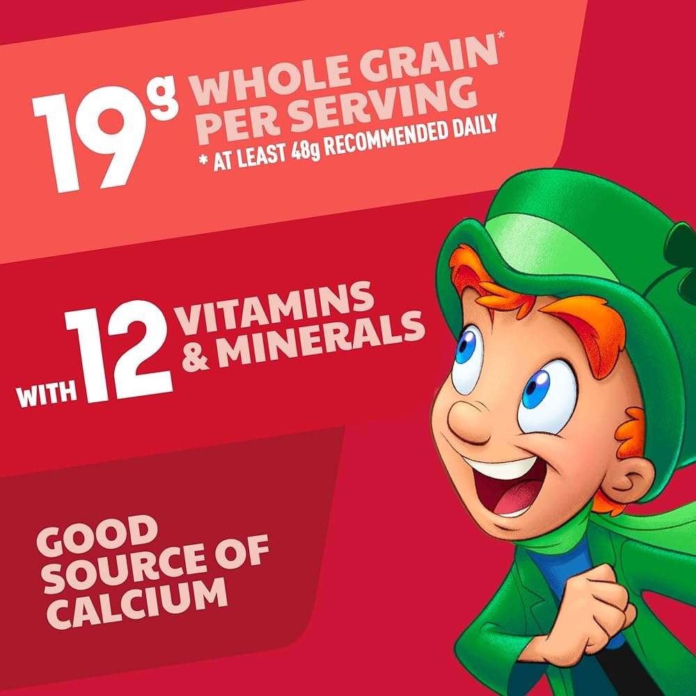 Lucky Charms Gluten Free Cereal with Marshmallows, Kids Breakfast Cereal, Made with Whole Grain, Giant Size, 26.1 oz - Image 7