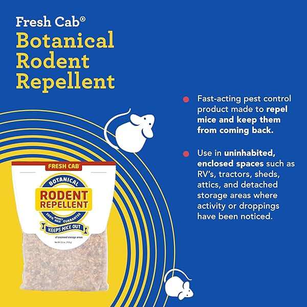 Fresh Cab Botanical Rodent Repellent - Environmentally Friendly, Keeps Mice Out, 12 Scent Pouches - Image 2