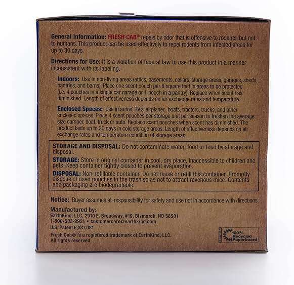 Fresh Cab Botanical Rodent Repellent - Environmentally Friendly, Keeps Mice Out, 12 Scent Pouches - Image 8