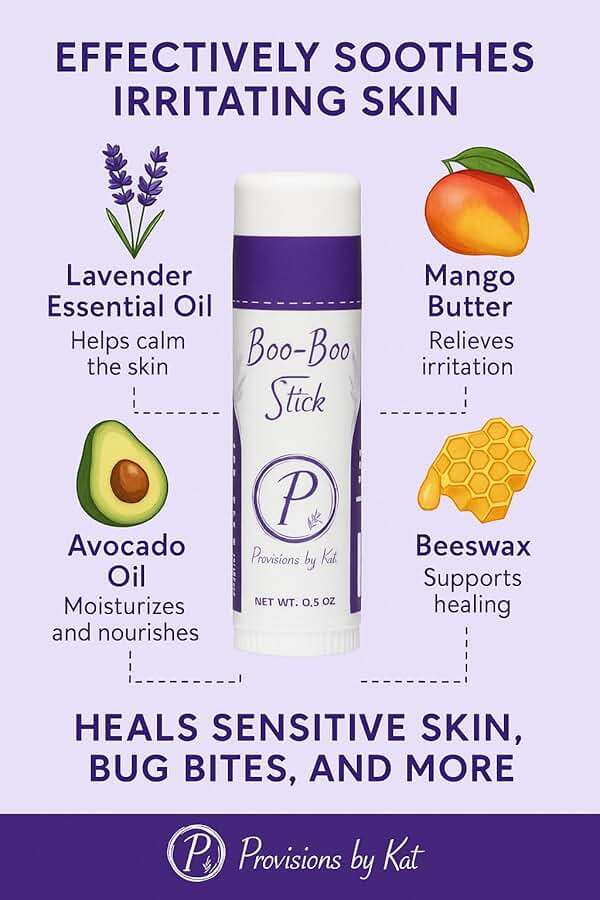 Boo-Boo Stick | PlantBased Bite Relief | Safe for Kids | Self Care Chapstick | Body Care Essential | Itchy Skin Relief | Personal Care Products | Chafe Stick | Stocking Stuffer | Nose Balm | Eye Balm - Image 2