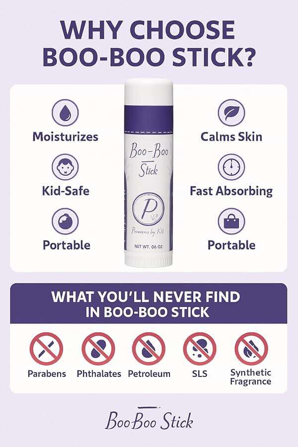 Boo-Boo Stick | PlantBased Bite Relief | Safe for Kids | Self Care Chapstick | Body Care Essential | Itchy Skin Relief | Personal Care Products | Chafe Stick | Stocking Stuffer | Nose Balm | Eye Balm - Image 5