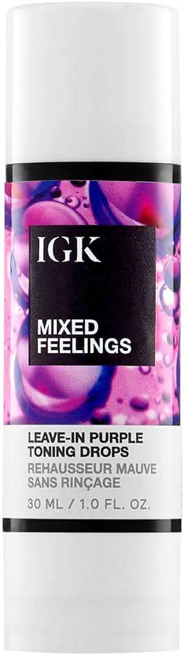 IGK MIXED FEELINGS Leave-In Blonde Toning Drops | Brighten + Neutralize Brass | Vegan + Cruelty Free | 1 Oz - Image 1