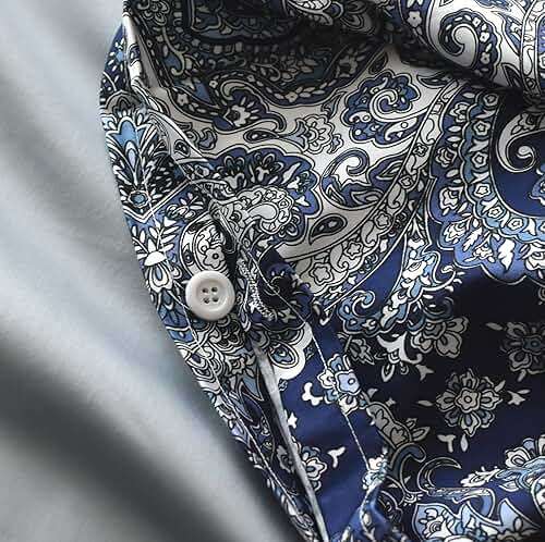 Eikei Home Damask Medallion Luxury Duvet Quilt Cover Boho Paisley Print Bedding Set 400 Thread Count Egyptian Cotton Sateen Vibrant Bohemian Pattern (Midnight, Queen) - Image 5