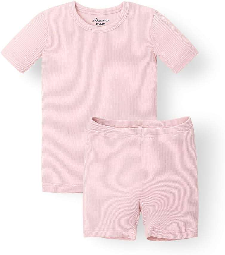 AVAUMA Toddler Short Pajamas Set Baby Boys Girls Kids Snug fit Ribbed Sleepwear pjs for Daily Life Style - Image 1