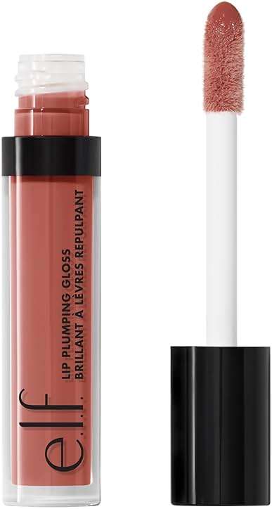 e.l.f. Lip Plumping Gloss, High-Shine Sheer Color, Hydrates & Creates Fuller Lips With Vitamin E, Vegan & Cruelty-Free, Mocha Twist, 0.1 Fl Oz - Image 1
