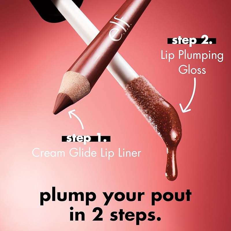 e.l.f. Lip Plumping Gloss, High-Shine Sheer Color, Hydrates & Creates Fuller Lips With Vitamin E, Vegan & Cruelty-Free, Mocha Twist, 0.1 Fl Oz - Image 6
