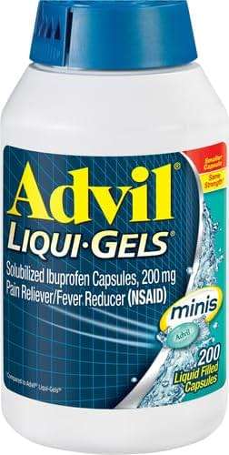 Advil Liqui-Gels minis Pain Reliever and Fever Reducer, Pain Medicine for Adults with Ibuprofen 200mg for Pain Relief - 200 Liquid Filled Capsules - Image 4