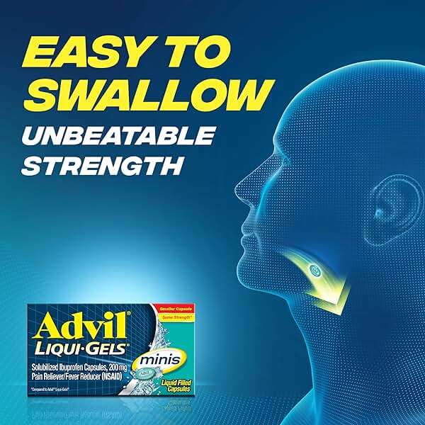 Advil Liqui-Gels minis Pain Reliever and Fever Reducer, Pain Medicine for Adults with Ibuprofen 200mg for Pain Relief - 200 Liquid Filled Capsules - Image 5