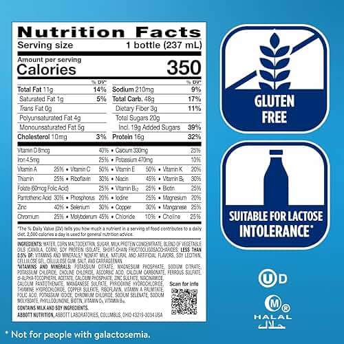 Ensure Plus Vanilla Nutrition Shake With Fiber | Meal Replacement Shake | Ready to Drink | 16g Protein and 27 Vitamins and Minerals | 8 fl oz - 24 Pack - Image 6