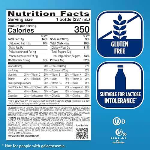 Ensure Plus Milk Chocolate Nutrition Shake with Fiber | Meal Replacement Shake | Ready to Drink | 16g Protein and 27 Vitamins and Minerals | 8 fl oz - 24 Pack - Image 6