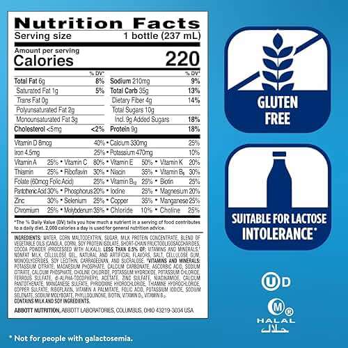 Ensure Original Milk Chocolate Nutrition Shake With Fiber | Small Meal Replacement Shake | Ready to Drink | 9g Protein, 27 Vitamins and Minerals | 8 fl oz - 24 Pack - Image 5