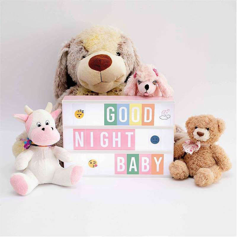 BONNYCO Pink Cinema Light Box with 400 Letters, Emojis, 2 Markers. Led Light Box Home Office and Room Decor, Cinema Led Sign Letters Board. Gifts for Women Girls Christmas Birthdays, Pink Decor - Image 5