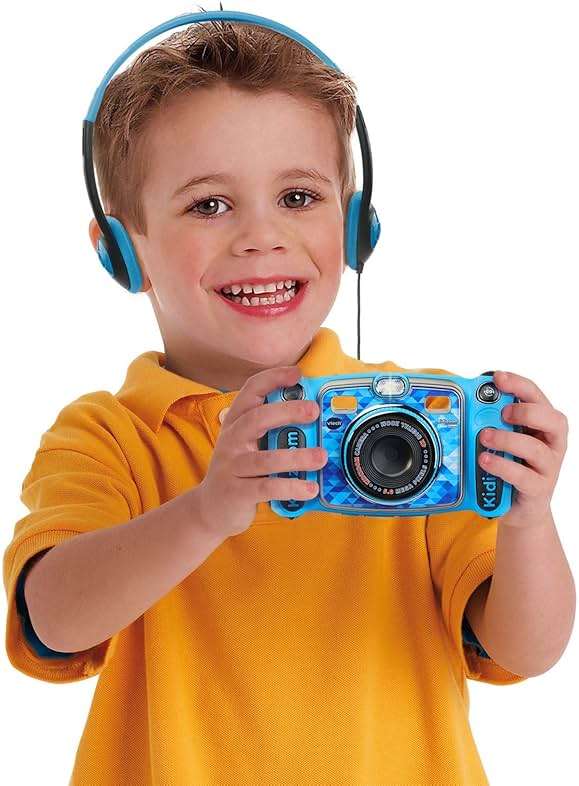 VTech Kidizoom Duo 5.0 Deluxe Digital Selfie Camera with MP3 Player and Headphones, Blue - Image 4