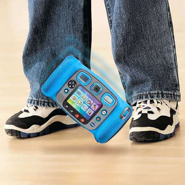 VTech Kidizoom Duo 5.0 Deluxe Digital Selfie Camera with MP3 Player and Headphones, Blue - Image 5
