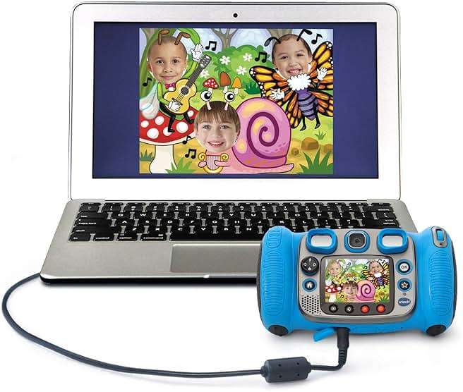 VTech Kidizoom Duo 5.0 Deluxe Digital Selfie Camera with MP3 Player and Headphones, Blue - Image 6