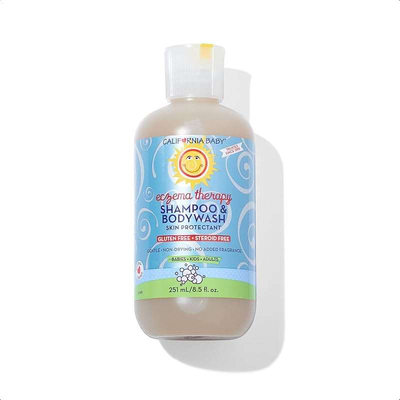 California Baby Eczema Body Wash & Shampoo | Gentle Steroid-Free Eczema Treatment | Colloidal Oatmeal + Aloe Vera | 100% Plant-Based | 8.5 oz. - Image 1