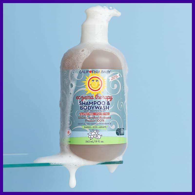 California Baby Eczema Body Wash & Shampoo | Gentle Steroid-Free Eczema Treatment | Colloidal Oatmeal + Aloe Vera | 100% Plant-Based | 8.5 oz. - Image 3