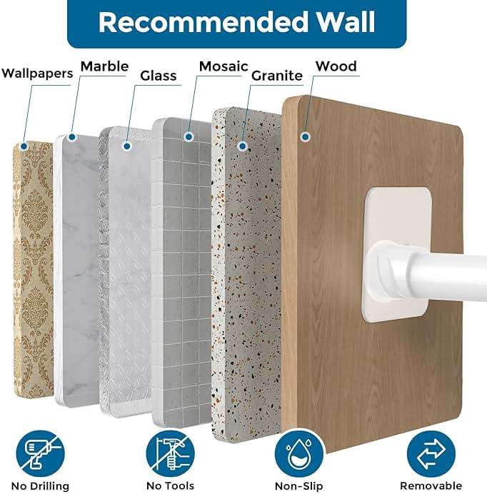 AIZESI Spring Tension Curtain Rods Short Tension Rod (White,17" to 28"-2Pcs) - Image 7