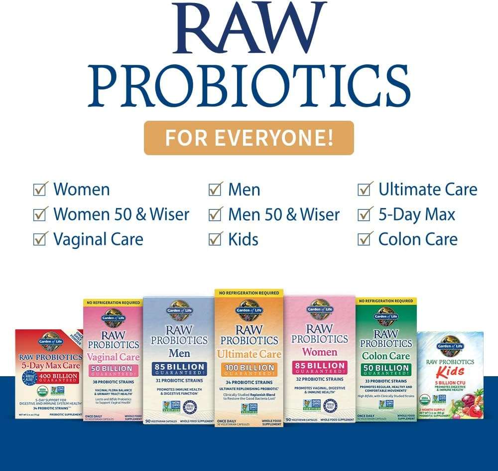 Garden of Life Raw Probiotics Vaginal Care - 50 Billion CFU - 38 Probiotic Strains - Supports Vaginal & Urinary Tract Health - Shelf Stable - 30 Vegetarian Capsules - Image 8