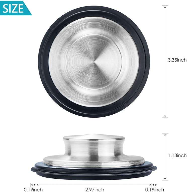 2PCS Kitchen Sink Stopper - Stainless Steel, Large Wide Rim 3.35" Diameter - Fengbao - Image 3