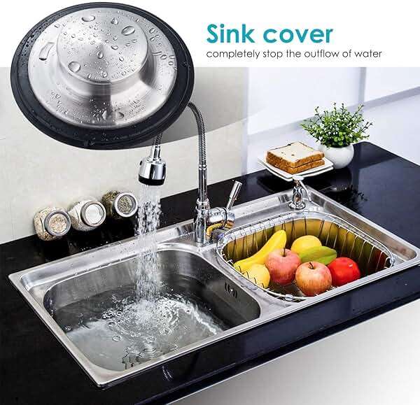 2PCS Kitchen Sink Stopper - Stainless Steel, Large Wide Rim 3.35" Diameter - Fengbao - Image 6