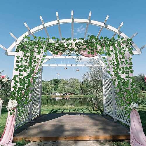 RECUTMS Fake Vines for Room Decor 86 FT Artificial Ivy Garland Hanging Plants Faux Greenery Leaves Bedroom Decor Aesthetic for Wall Wedding Party Home Garden Office Patio Outdoor Decoration(12 Pack) - Image 2