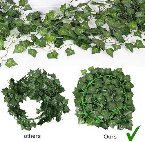 RECUTMS Fake Vines for Room Decor 86 FT Artificial Ivy Garland Hanging Plants Faux Greenery Leaves Bedroom Decor Aesthetic for Wall Wedding Party Home Garden Office Patio Outdoor Decoration(12 Pack) - Image 4