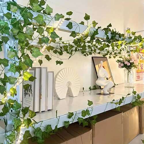 RECUTMS Fake Vines for Room Decor 86 FT Artificial Ivy Garland Hanging Plants Faux Greenery Leaves Bedroom Decor Aesthetic for Wall Wedding Party Home Garden Office Patio Outdoor Decoration(12 Pack) - Image 6