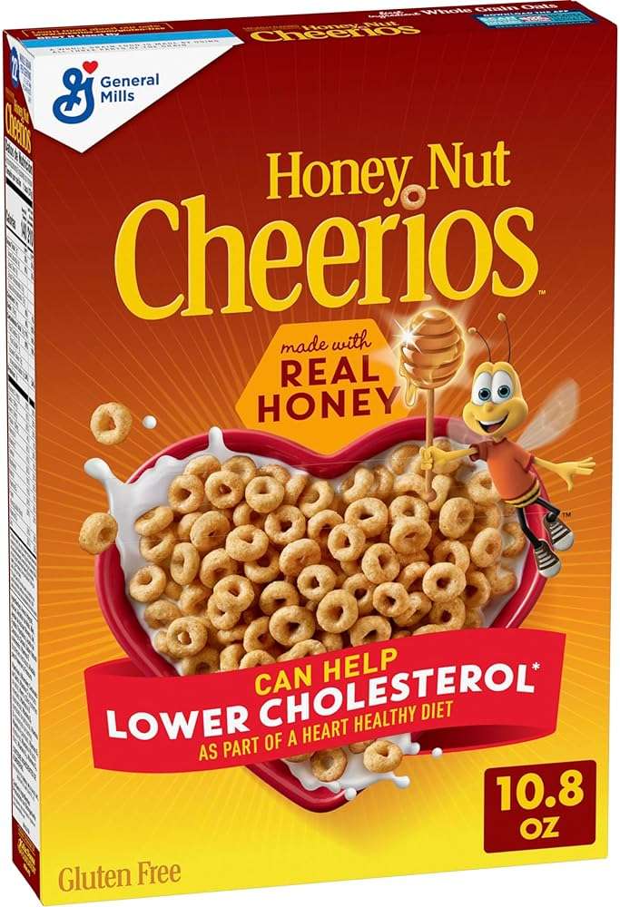 Honey Nut Cheerios, Heart Healthy Gluten Free Breakfast Cereal with Whole Grain Oats, 10.8 oz - Image 1