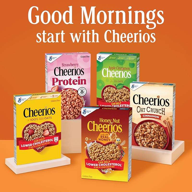 Honey Nut Cheerios, Heart Healthy Gluten Free Breakfast Cereal with Whole Grain Oats, 10.8 oz - Image 10