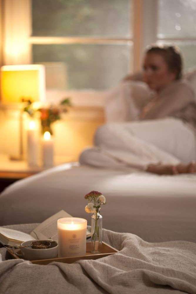 Chesapeake Bay Candle Peace + Tranquility (Cashmere Jasmine) Scented Candles Medium Size 2-Pack Perfect for Home Décor Relaxation and Gifting - Image 2