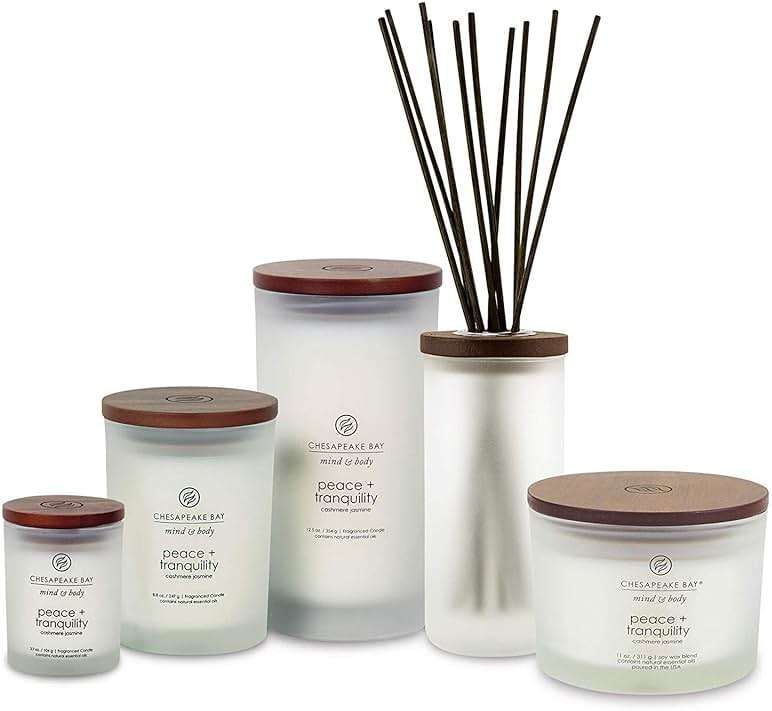 Chesapeake Bay Candle Peace + Tranquility (Cashmere Jasmine) Scented Candles Medium Size 2-Pack Perfect for Home Décor Relaxation and Gifting - Image 4