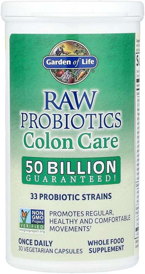 Garden of Life Probiotics for Women and Men - Raw Probiotics Colon Care 50 Billion CFU and Enzymes, Shelf Stable Once Daily Acidophilus Probiotic for Regularity and Immune Health Support, 30 Capsules - Image 4