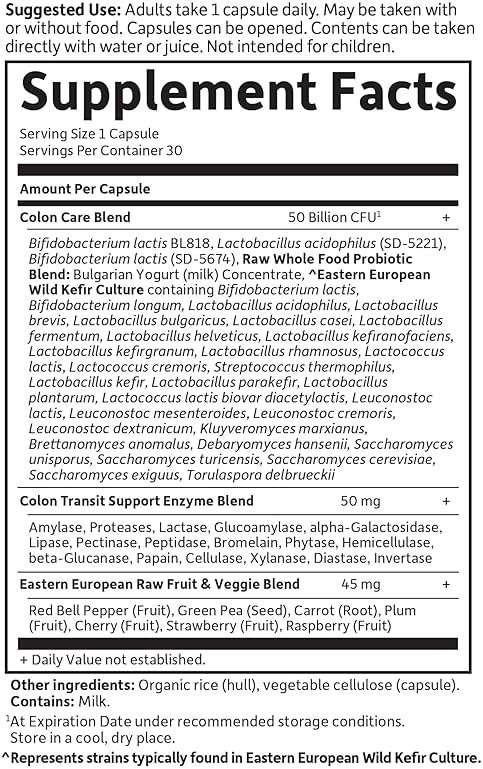 Garden of Life Probiotics for Women and Men - Raw Probiotics Colon Care 50 Billion CFU and Enzymes, Shelf Stable Once Daily Acidophilus Probiotic for Regularity and Immune Health Support, 30 Capsules - Image 7