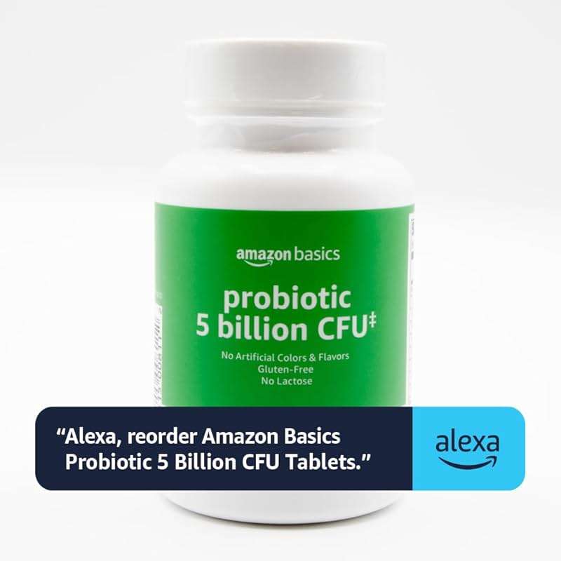 Amazon Basics Probiotic, 5 Billion CFU, No Artificial Colors & Flavors, Gluten-Free, 60 Vegetarian Capsule, Probiotics for Digestive Health - Image 6