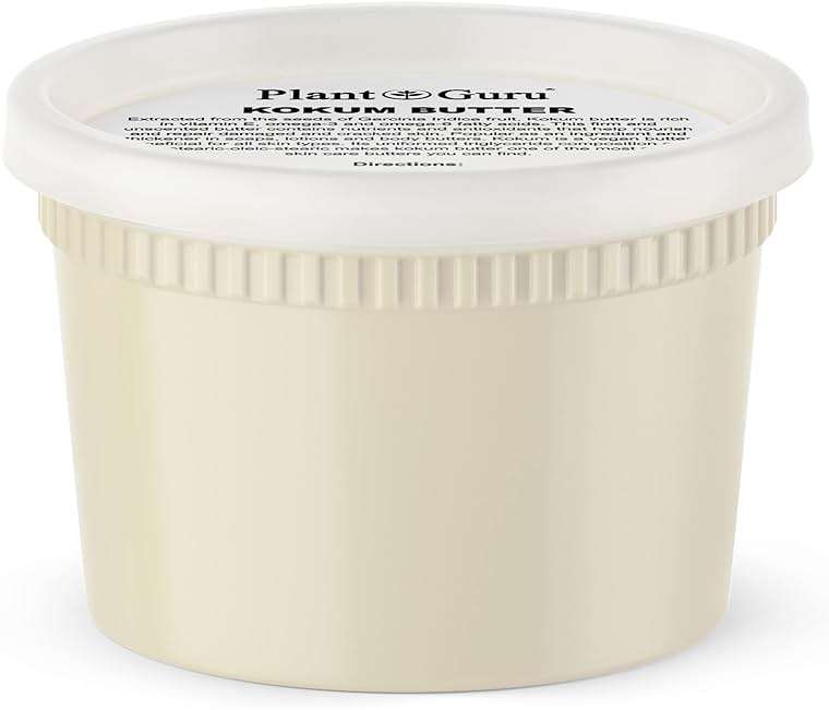 Plant Guru Raw Kokum Butter 16 oz. / 1 lb. 100% Pure Natural Cold Pressed - Great for Skin, Body and Hair Moisturizer, DIY Creams, Balms, Lotions and Soap Making. - Image 1