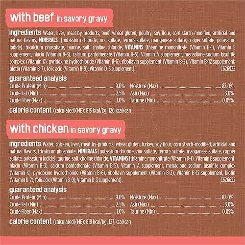 Purina Friskies Extra Gravy Wet Cat Food Chunky 24ct Variety Pack (With Chicken, Turkey, Salmon, Beef) - (Pack of 24) 5.5 oz. Cans - Image 5