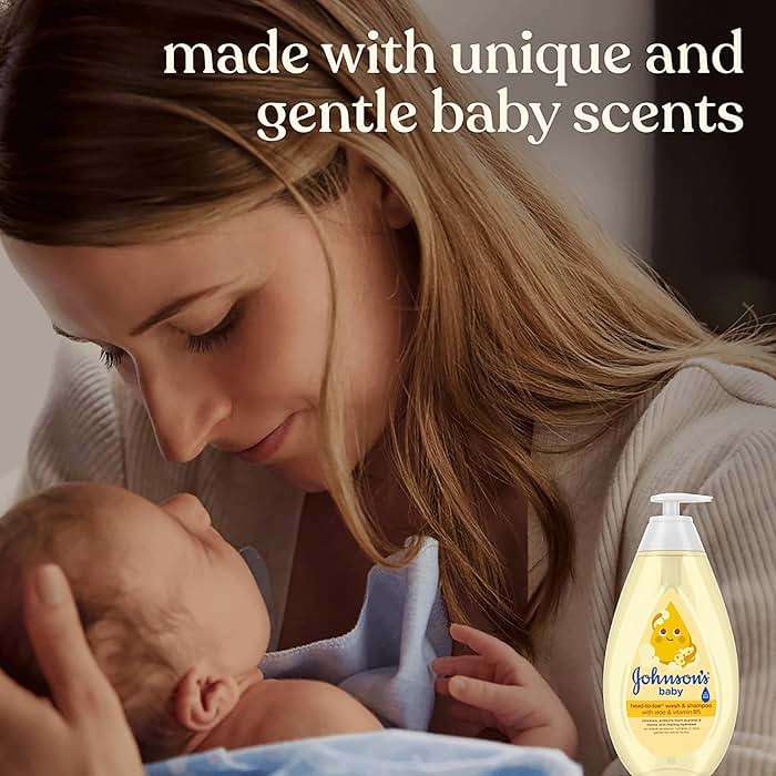 Johnson's Baby Head-To-Toe 2 in 1 Tear Free Wash & Shampoo with Aloe Vera and Vitamin B5, Safe and Gentle for Newborns and Delicate Skin, Hypoallergenic and pH Balanced, 27.1 Fl Oz - Image 5