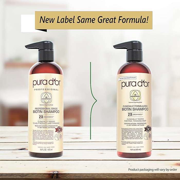 PURA D'OR Clinically Formulated Biotin Shampoo - Daily Hair Care Routine For Thinning Hair - 2X Concentrated 17+ Key Herbal Blend Hair Thickening Products For Women & Men, Botanical Zen Scent 16 Fl Oz - Image 5