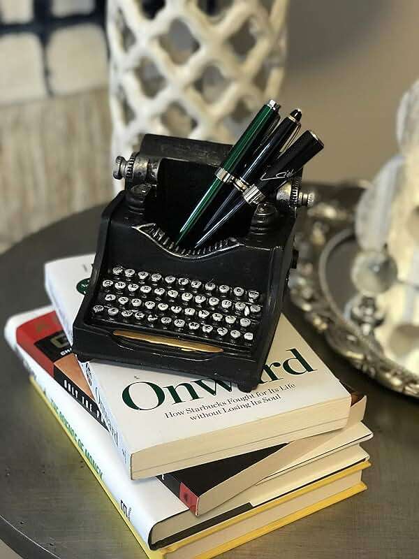 Retro/Shabby Chic/Vintage Typewriter Pencil Holder for Desk/Desk Organizer for Writer's Desk- Nostalgic Gift for Writers/Gift for Vintage Lovers/Gift for Typewriter Lovers - Image 6