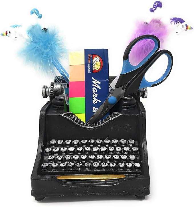 Retro/Shabby Chic/Vintage Typewriter Pencil Holder for Desk/Desk Organizer for Writer's Desk- Nostalgic Gift for Writers/Gift for Vintage Lovers/Gift for Typewriter Lovers - Image 8