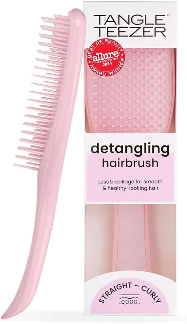 Tangle Teezer Ultimate Detangler Brush for Wet & Dry Hair, Eliminates Knots & Reduces Breakage for Straight to Wavy Hair Types, Millennial Pink - Image 1