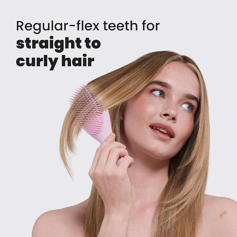 Tangle Teezer Ultimate Detangler Brush for Wet & Dry Hair, Eliminates Knots & Reduces Breakage for Straight to Wavy Hair Types, Millennial Pink - Image 5
