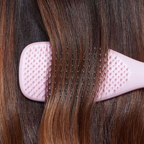 Tangle Teezer Ultimate Detangler Brush for Wet & Dry Hair, Eliminates Knots & Reduces Breakage for Straight to Wavy Hair Types, Millennial Pink - Image 8