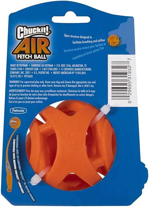 Chuckit! Air Fetch Ball Dog Toy, Medium (2.5 Inch Diameter), for dogs 20-60 lbs, Pack of 2 - Image 3